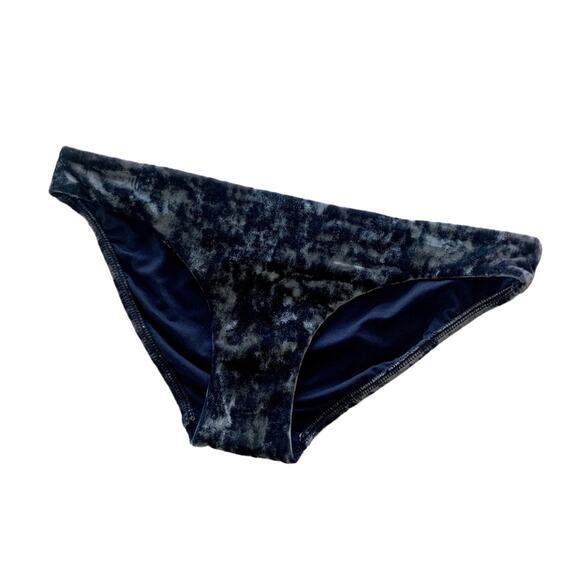 Seafolly Women’s Swim Crushed Blue Velvet Bikini Bottoms Size 6 - Picture 1 of 7